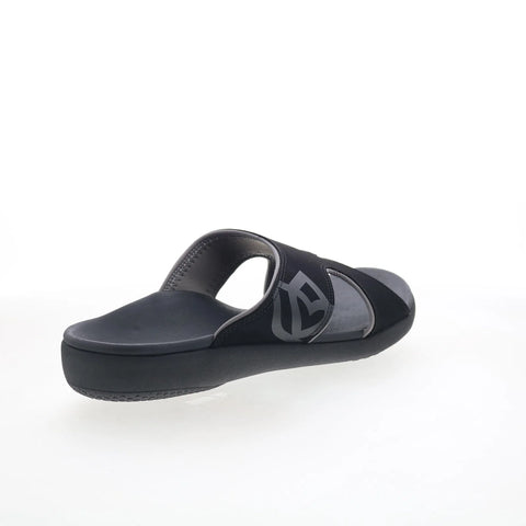 Spenco Kholo 39450 Mens Black Wide Synthetic Slip On Slides Sandals Shoes