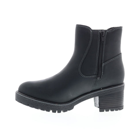Bos. & Co. Mercy Wool Womens Black Leather Zipper Casual Dress Boots