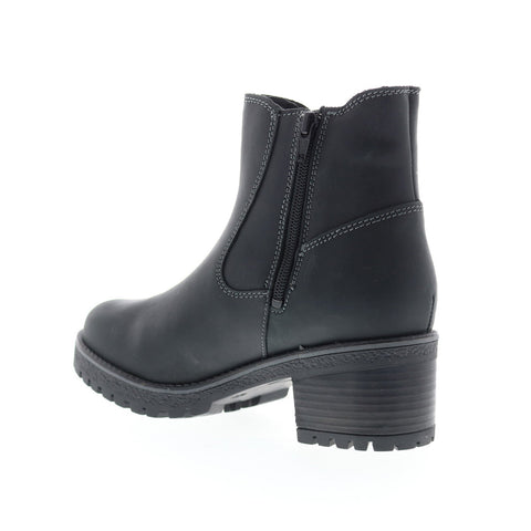 Bos. & Co. Mercy Wool Womens Black Leather Zipper Casual Dress Boots