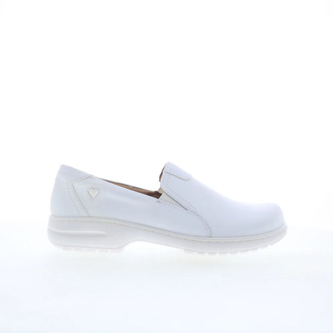 Nurse Mates Meredith 255904 Womens White Loafers & Slip Ons Casual Shoes