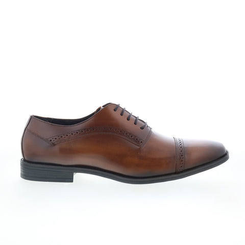 Studio Belvedere Merlo Mens Brown Leather Oxfords & Lace Ups Cap Toe Shoes