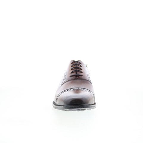 Studio Belvedere Merlo Mens Brown Leather Oxfords & Lace Ups Cap Toe Shoes