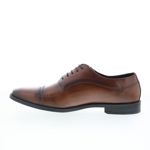 Studio Belvedere Merlo Mens Brown Leather Oxfords & Lace Ups Cap Toe Shoes