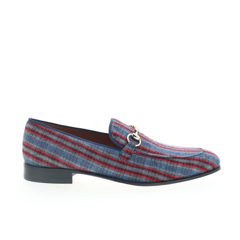 Mezlan Mez100 Mens Blue Canvas Loafers & Slip Ons Casual Shoes