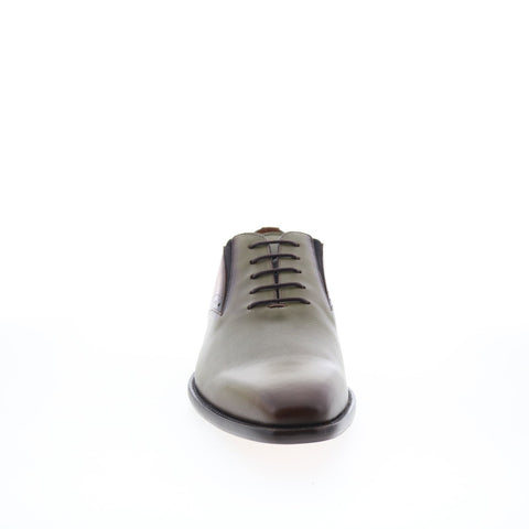 Mezlan Mez101 Mens Green Leather Oxfords & Lace Ups Plain Toe Shoes
