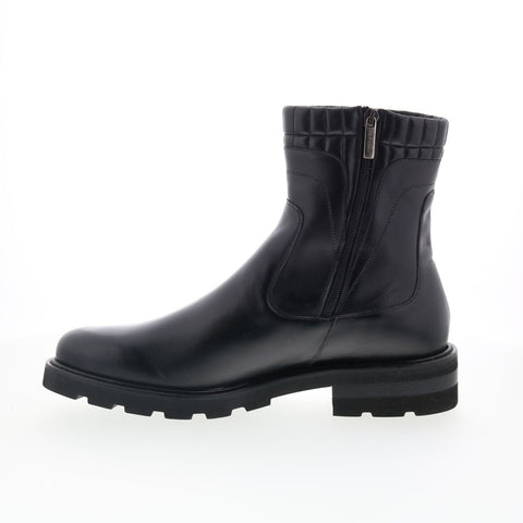 Mezlan Mez103 Mens Black Leather Zipper Casual Dress Boots