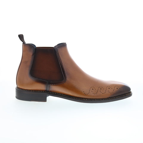 Mezlan Mez106 Mens Brown Leather Slip On Chelsea Boots