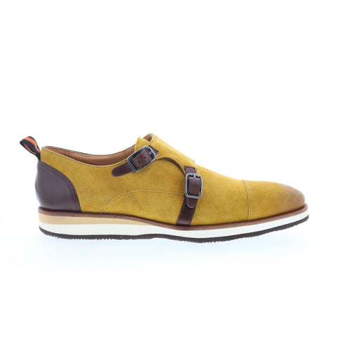 Mezlan Mez107 Mens Yellow Suede Loafers & Slip Ons Casual Shoes
