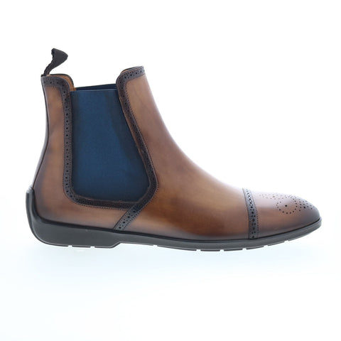 Mezlan Mez109 Mens Brown Leather Slip On Chelsea Boots