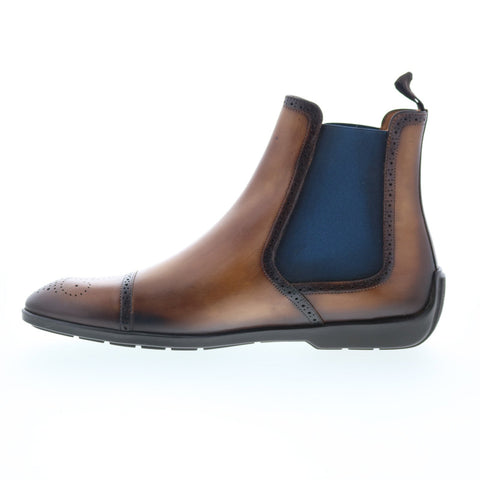 Mezlan Mez109 Mens Brown Leather Slip On Chelsea Boots