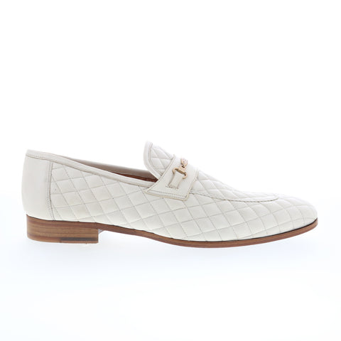 Mezlan Mez111 Mens White Leather Loafers & Slip Ons Casual Shoes
