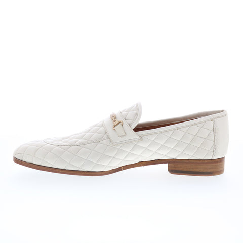 Mezlan Mez111 Mens White Leather Loafers & Slip Ons Casual Shoes