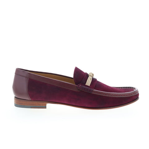 Mezlan Mez113 Mens Burgundy Suede Loafers & Slip Ons Casual Shoes