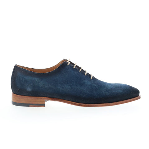 Mezlan Mez117 Mens Blue Suede Oxfords & Lace Ups Plain Toe Shoes