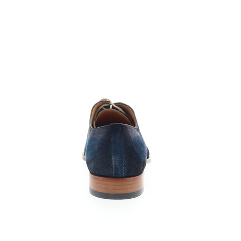 Mezlan Mez117 Mens Blue Suede Oxfords & Lace Ups Plain Toe Shoes