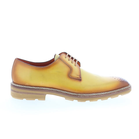 Mezlan Mez120 Mens Yellow Leather Oxfords & Lace Ups Casual Shoes