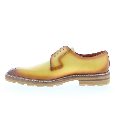 Mezlan Mez120 Mens Yellow Leather Oxfords & Lace Ups Casual Shoes