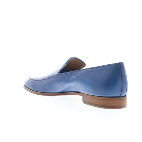 Mezlan Mez127 Mens Blue Leather Loafers & Slip Ons Casual Shoes