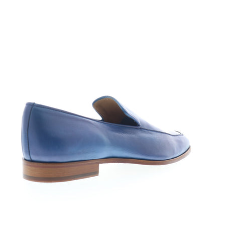 Mezlan Mez127 Mens Blue Leather Loafers & Slip Ons Casual Shoes