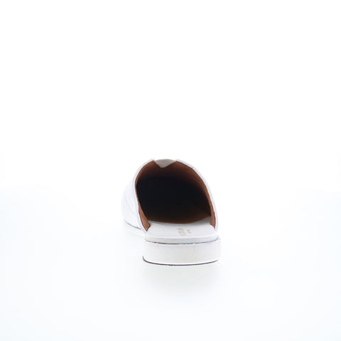 Mezlan Mez137 Mens White Leather Slip On Mules Slippers Shoes