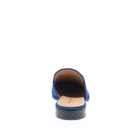 Mezlan Mez156 Mens Blue Suede Slip On Mules Slippers Shoes
