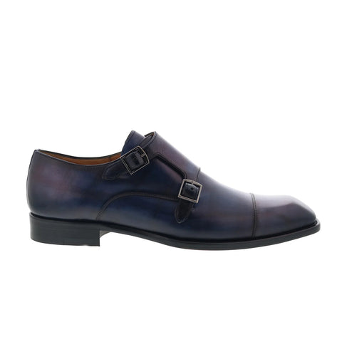 Mezlan Mez160 Mens Blue Leather Loafers & Slip Ons Casual Shoes