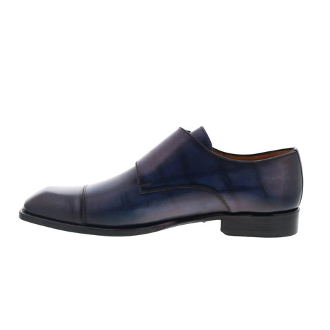 Mezlan Mez160 Mens Blue Leather Loafers & Slip Ons Casual Shoes