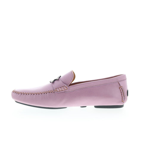 Mezlan Mez161 Mens Purple Leather Loafers & Slip Ons Casual Shoes
