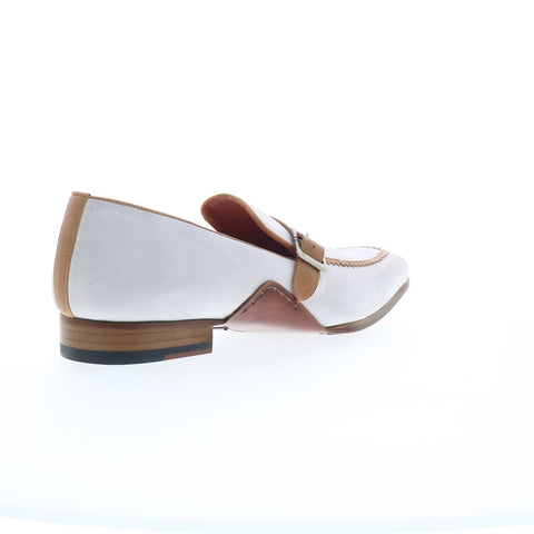 Mezlan Mez164 Mens White Leather Loafers & Slip Ons Casual Shoes