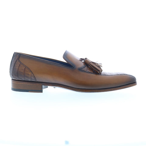 Mezlan Mez167 Mens Brown Leather Loafers & Slip Ons Tasseled Shoes