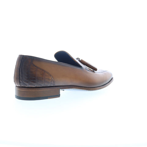 Mezlan Mez167 Mens Brown Leather Loafers & Slip Ons Tasseled Shoes