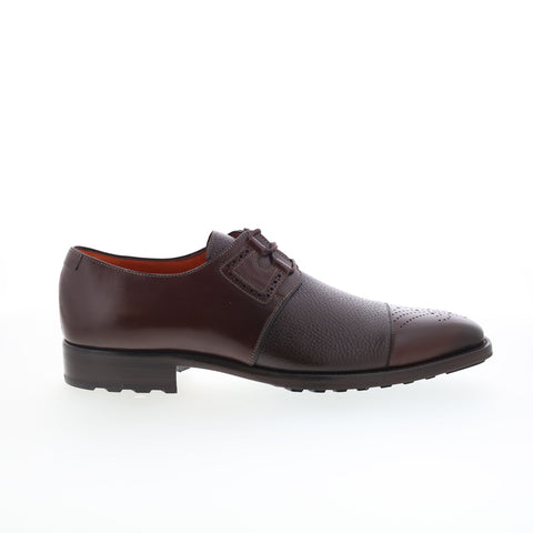 Mezlan Mez179 Mens Burgundy Leather Oxfords & Lace Ups Cap Toe Shoes