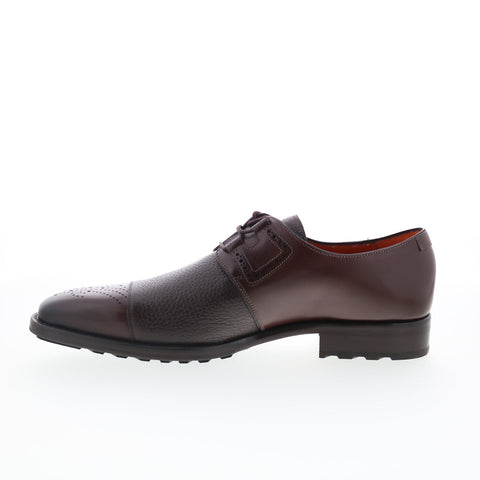 Mezlan Mez179 Mens Burgundy Leather Oxfords & Lace Ups Cap Toe Shoes