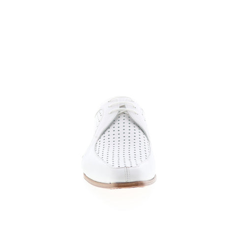 Mezlan Mez181 Mens White Leather Oxfords & Lace Ups Casual Shoes