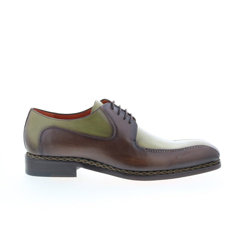 Mezlan Mez186 Mens Green Leather Oxfords & Lace Ups Casual Shoes