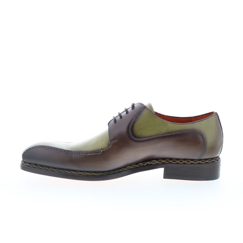 Mezlan Mez186 Mens Green Leather Oxfords & Lace Ups Casual Shoes