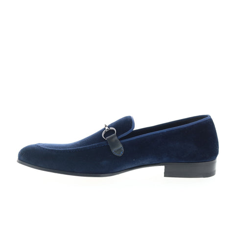 Mezlan Mez194 Mens Blue Canvas Loafers & Slip Ons Casual Shoes