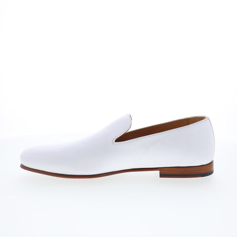 Mezlan Mez195 Mens White Leather Loafers & Slip Ons Casual Shoes