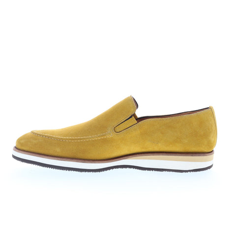 Mezlan Mez202 Mens Yellow Suede Loafers & Slip Ons Casual Shoes