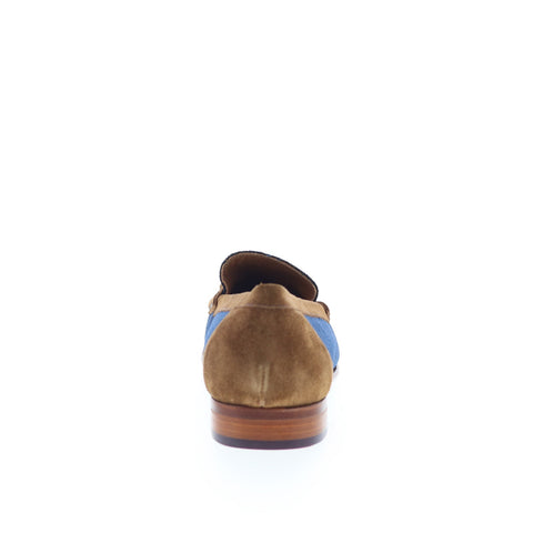 Mezlan Mez208 Mens Blue Suede Loafers & Slip Ons Casual Shoes