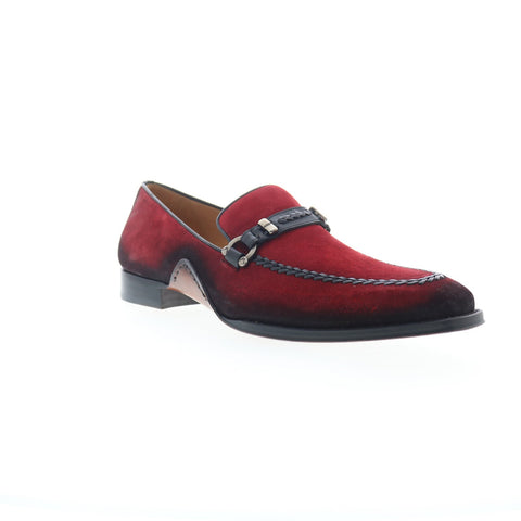 Mezlan Mez211 Mens Red Suede Slip On Loafers & Slip Ons Casual Shoes