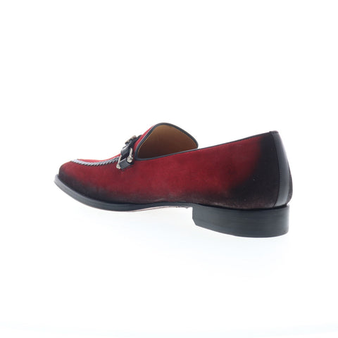 Mezlan Mez211 Mens Red Suede Slip On Loafers & Slip Ons Casual Shoes