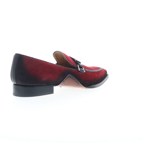 Mezlan Mez211 Mens Red Suede Slip On Loafers & Slip Ons Casual Shoes