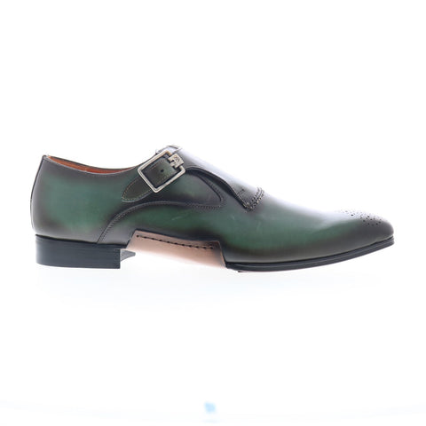 Mezlan Mez221 Mens Green Leather Loafers & Slip Ons Casual Shoes