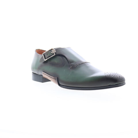 Mezlan Mez221 Mens Green Leather Loafers & Slip Ons Casual Shoes