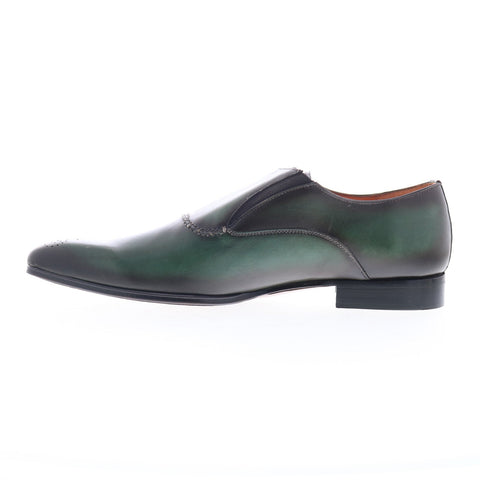 Mezlan Mez221 Mens Green Leather Loafers & Slip Ons Casual Shoes