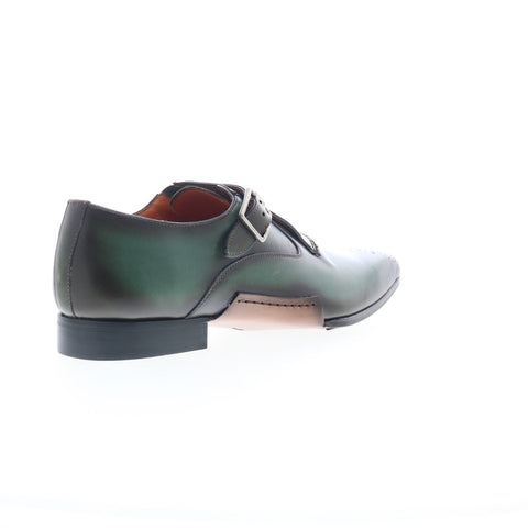 Mezlan Mez221 Mens Green Leather Loafers & Slip Ons Casual Shoes