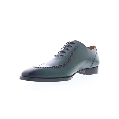 Mezlan Mez232 Mens Green Leather Oxfords & Lace Ups Casual Shoes