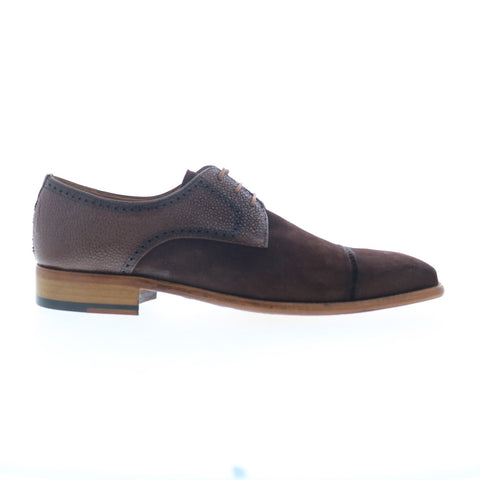 Mezlan Mez234 Mens Brown Suede Oxfords & Lace Ups Cap Toe Shoes