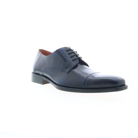 Mezlan Mez241 Mens Blue Leather Oxfords & Lace Ups Cap Toe Shoes